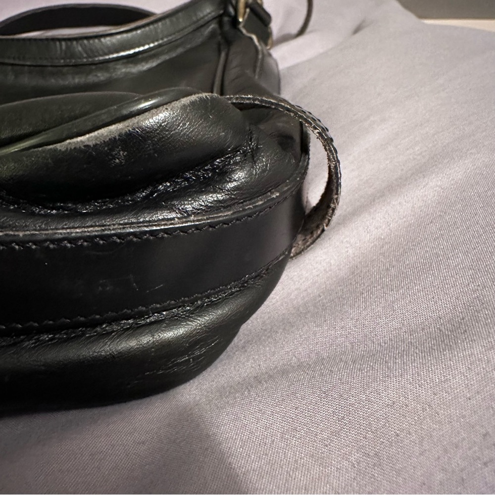 John Romain 60s Vintage Black Leather Handbag From Estate Old Money Quiet Luxury - Picture 13 of 15